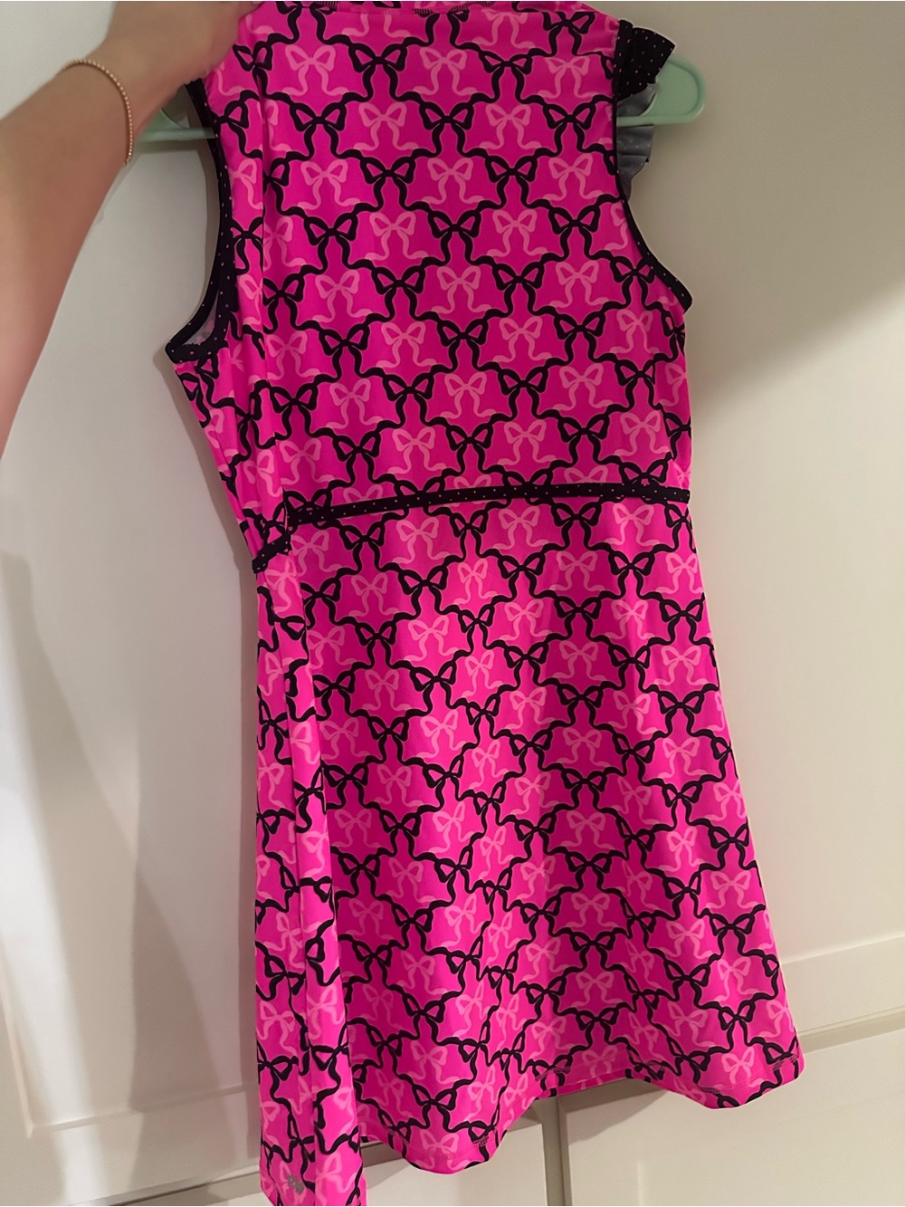 Ruffle butts Women’s Bright Pink Patterned Sleeveless Dress